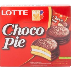 Печенье Lotte Choco Pie прослоёное глазированное, 336г в магазинах Перекресток