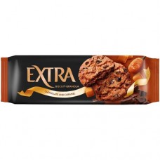 Печенье-гранола Extra сдобное с шоколадом и карамелью, 150г в магазинах Перекресток