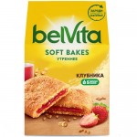 Печенье Belvita Утреннее софт бэйкс цельнозерновые злаки-клубника, 250г