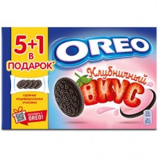 Печенье Oreo с какао и начинкой клубника, 228г в магазинах Перекресток