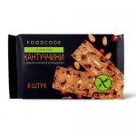 Печенье Foodcode Кантуччини сдобное безглютеновое с дикой клюквой и миндалем, 160г