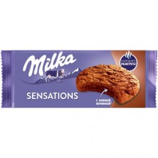 Печенье Milka Sensations с какао и молочным шоколадом, 156г в магазинах Перекресток