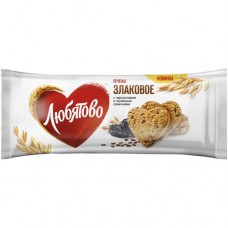 Печенье Любятово Злаковое сдобное с черносливом и льняными семечками, 182г в магазинах Перекресток