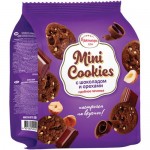 Печенье Брянконфи Mini Cookies шоколадное с орехами сдобное, 200г