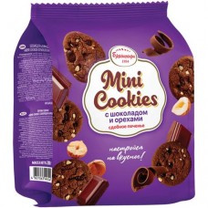 Печенье Брянконфи Mini Cookies шоколадное с орехами сдобное, 200г в магазинах Перекресток
