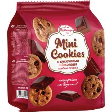Печенье Брянконфи Mini Cookies с кусочками шоколада сдобное, 200г в магазинах Перекресток