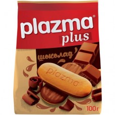 Печенье Plazma обогащенное витаминами в молочном шоколаде, 100г в магазинах Перекресток