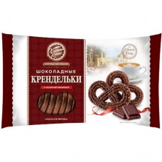 Печенье Хлебный Спас Крендельки шоколадные сдобное, 320г в магазинах Перекресток