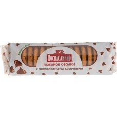 Печенье Посиделкино Овсяное с кусочками шоколада, 310г в магазинах Перекресток