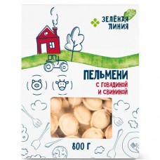 Пельмени с говядиной и свининой Зелёная Линия, 800г в магазинах Перекресток