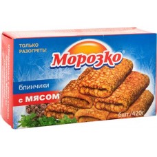 Блины Морозко с мясом замороженные, 420г в магазинах Перекресток
