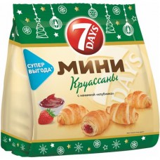 Мини-круассаны 7 Days с клубничной начинкой, 300г в магазинах Перекресток