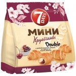 Круассаны 7Days мини с двойной начинкой Вишня и с кремом со вкусом Ваниль, 265г