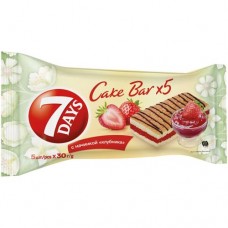 Пирожное 7 Days Cake Bar клубника, 5х30г в магазинах Перекресток