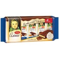 Пирожное Алёнка бисквитное со вкусом сливочного крема, 5х40г в магазинах Перекресток