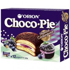 Пирожное Orion Choco Pie чёрная смородина, 12x30г в магазинах Перекресток