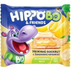 Пирожное Hippo Bo бисквитное с желейной банановой начинкой, 32г в магазинах Перекресток