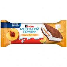 Пирожное Kinder Молочный Ломтик бисквитное с молочно-персиковой начинкой, 28г в магазинах Перекресток