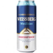 Пиво Weiss Berg Пшеничное светлое нефильтрованное неосветлённое 4.7%, 450мл в магазинах Перекресток
