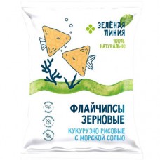 Флайчипсы зерновые кукурузно-рисовые с солью Зелёная Линия, 40г в магазинах Перекресток