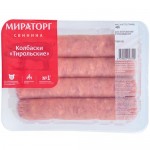 Колбаски свиные Мираторг тирольские с зеленью охлаждённые, 400г