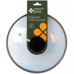 Крышка 24см стеклянная с металлическим ободом и ручкой из полипропилена Маркет Home Крышка 24см стеклянная с металлическим ободом и ручкой из полипропилена Маркет Home