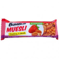 Батончик-мюсли Bombbar Клубника, 45г в магазинах Перекресток