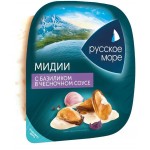 Салат Русское Море из мяса мидии чилийской вареного в соусе, 150г