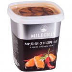 Мясо мидий Milegrin чилийских в масле с перцем чили, 415г