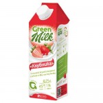 Напиток соевый Green Milk со вкусом клубники, 750мл Напиток соевый Green Milk со вкусом клубники, 750мл