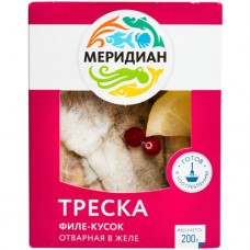 Треска Меридиан отварная в желе, 200г в магазинах Перекресток