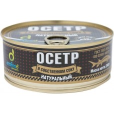 Осётр EcoFood натуральный в собственном соку, 240г в магазинах Перекресток