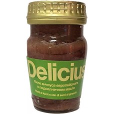 Анчоус Delicius европейский филе в подсолнечном масле, 78г в магазинах Перекресток