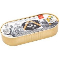 Сардина Доброфлот тихоокеанская тушка копчёная в масле, 210г в магазинах Перекресток