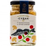 Судак с лесной клюквой и шампиньонами, 250г