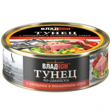Тунец Владкон филе-кусочки с овощами в томатном соусе по-гавайски, 240г в магазинах Перекресток