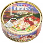 Лосось Владкон атлантический с овощами в томатном соусе по-итальянски филе-кусочки, 240г