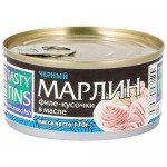 Марлин чёрный Tasty Tins в масле, 170г