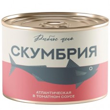 Скумбрия Рыбное Меню атлантическая в томатном соусе, 250г в магазинах Перекресток