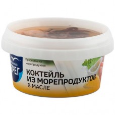 Коктейль из морепродуктов Балтийский Берег в масле, 210г в магазинах Перекресток