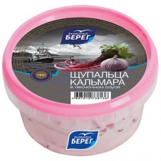 Щупальца кальмара Балтийский Берег в чесночном соусе, 210г в магазинах Перекресток