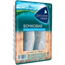 Сельдь Русское Море бочковая слабосолёная филе, 230г в магазинах Перекресток