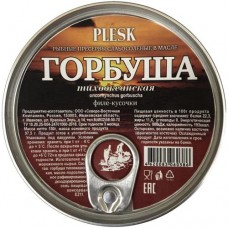 Горбуша Plesk слабосолёная филе-кусочки в масле, 150г в магазинах Перекресток
