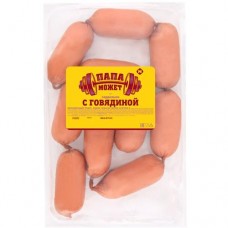 Сардельки Папа Может С говядиной вареные категории В в магазинах Перекресток