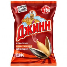 Семена подсолнечника Джинн Солнечный великан жареные, 200г в магазинах Перекресток