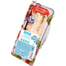 Сэндвич Русский сэндвич с лососем и мягким сливочным сыром, 130г в магазинах Перекресток