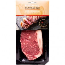 Стейк говяжий Мираторг Black Angus Стриплойн без кости категория А охлаждённый, 320г в магазинах Перекресток