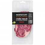 Стейк говяжий Мираторг Black Angus Рибай без кости категория А охлаждённый, 320г