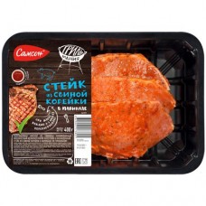 Стейк свиной Самсон из корейки в маринаде, 400г в магазинах Перекресток