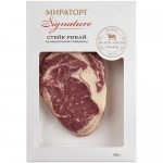 Стейк говяжий Мираторг Рибай Black Angus Signature без кости категория А охлаждённый, 390г